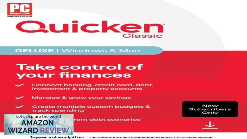 Quicken Classic Deluxe for New Subscribers| 1 Year  PC/Mac Online Code Review