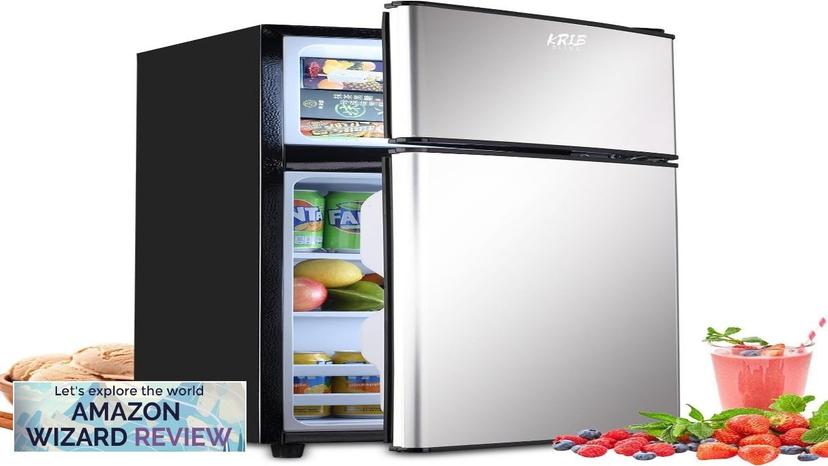 KRIB BLING 3.5Cu.Ft Compact Refrigerator Mini Fridge with Freezer Small Refrigerator Review