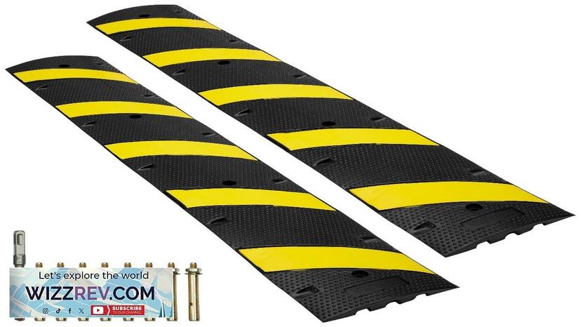 VEVOR 2 PCs 72'' Rubber Speed Bump 2 Channel 22000lbs Load Heavy Review