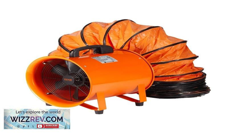 VEVOR Portable Ventilator 8 inch Heavy Duty Cylinder Fan with 33ft Duct Review