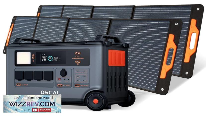 Portable Power Station with 2x200W Solar Panels – OSCAL PowerMax 3600 Peak Review