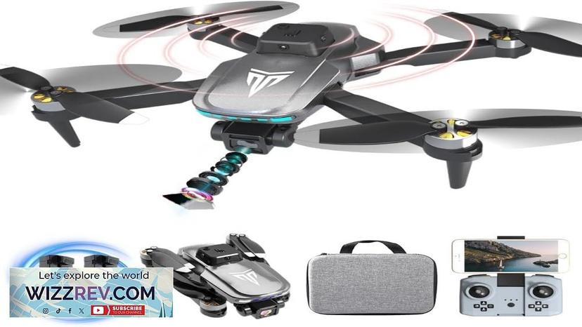 Brushless Motor Drone with Camera-4K FPV Foldable Drone with Carrying Case40 mins Review