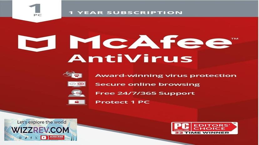 McAfee AntiVirus Protection 1 PC (Windows)| Internet Security Software 1 Review