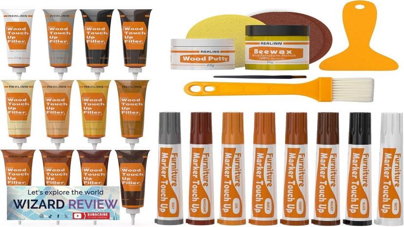 REALINN Wood Furniture Repair Kit- Set of 28 Touch Up Markers Review