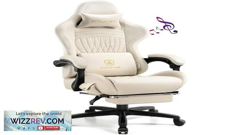 GTPLAYER Chair Computer Gaming Chair (Leather Ivory) Review