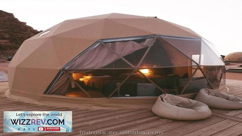 Forest glamping geodesic dome house prefab half sphere domos pvc geodesic dome Review