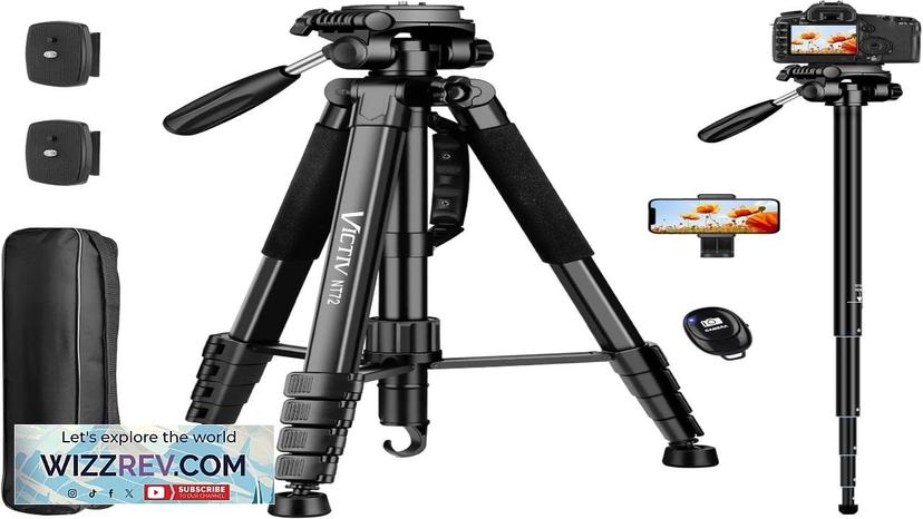 Tripod for Camera 72" Tall Camera Tripod with Remote Compact Camera Stand Review