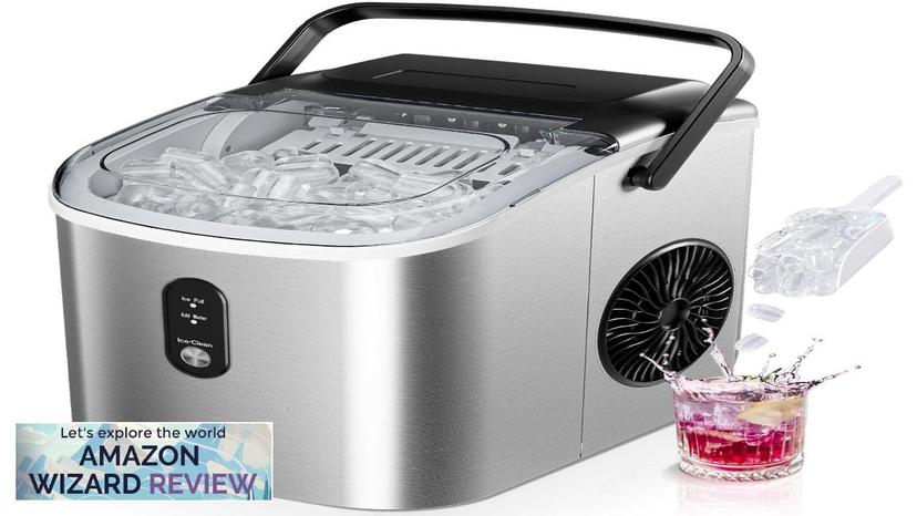 EUHOMY Countertop Ice Maker Machine with Handle 26.5lbs per Day 9 Cubes Review