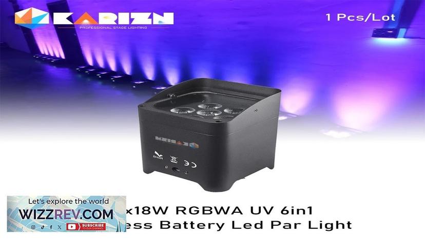 0 Tax 1Pcs Led Par Light 6x18W RGBWA UV Color Battery Powered Review