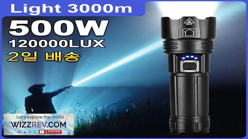 Most Powerful LED Flashlight Rechargeable Torch Lighting 1500M Tactical Lantern Ultra Review