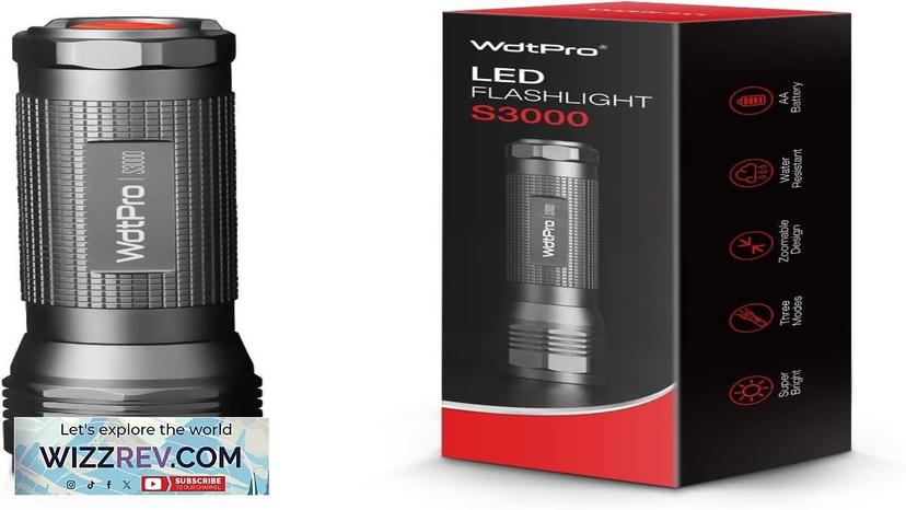 WdtPro High-Powered LED Flashlight S3000 Super Bright Flashlights High Lumen IP67 Review