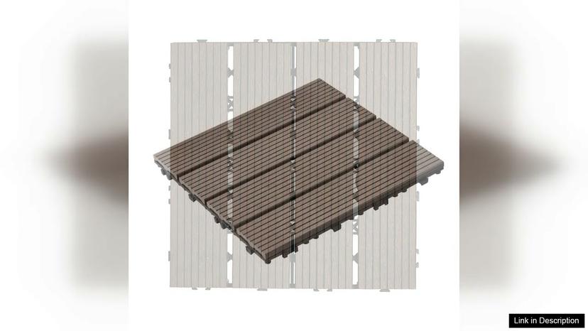 VEVOR Interlocking Deck Tiles Plastic Wood 27 Pack 12"x12" Waterproof for Porch Review