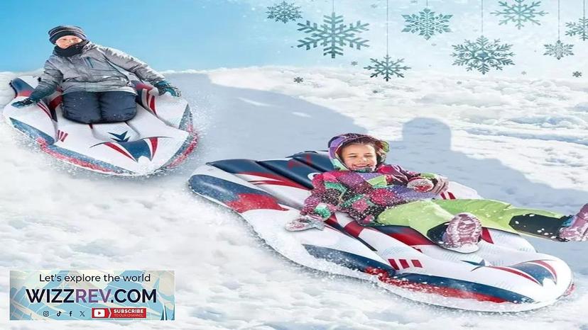 Heavy Duty Inflatable Snow Tube Hard Bottom Sledge Sled with Adult Winter Review