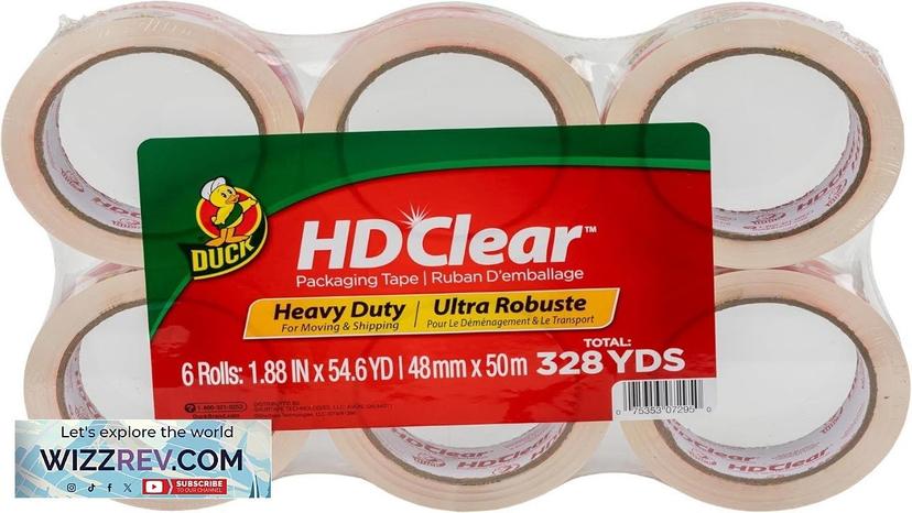 Duck HD Clear Packing Tape 6 Rolls 328 Yards Heavy Duty Review