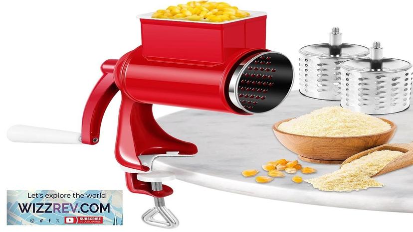 Hand Crank Grain Mill Manual Food Grinder with 2 Replacement Blades Hand Review