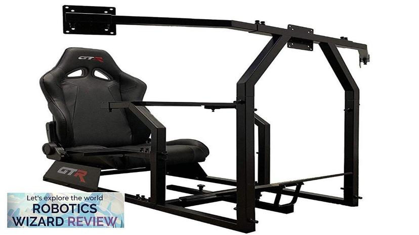 GTR Simulator GTA-F Model Black Frame Triple Monitor Stand with Adjustable Black Review