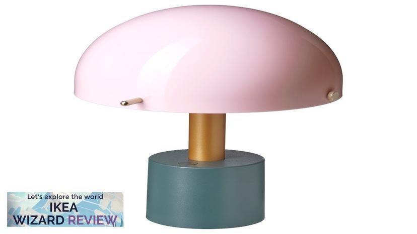 NÖDMAST IKEA LED portable lamp battery operated light pink/dark gray-green Review