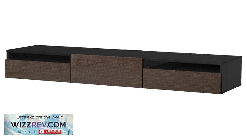 BESTÅ IKEA TV unit with drawers and door black-brown/Selsviken high-gloss/brown Review