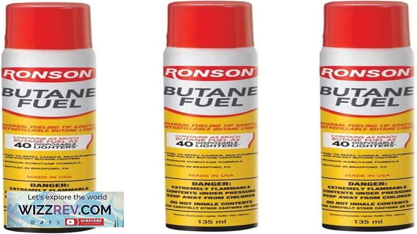 Ronson Lighter Butane Refill 135ML (Pack of 3) with Cleaning Cloths Review