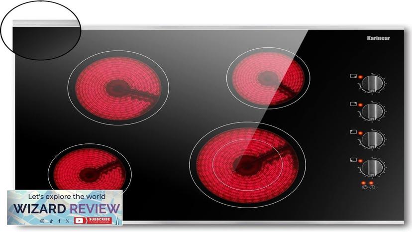 Karinear 30 Inch Electric Cooktop 4 Burners Knob Control Built-in Ceramic Cooktop Review