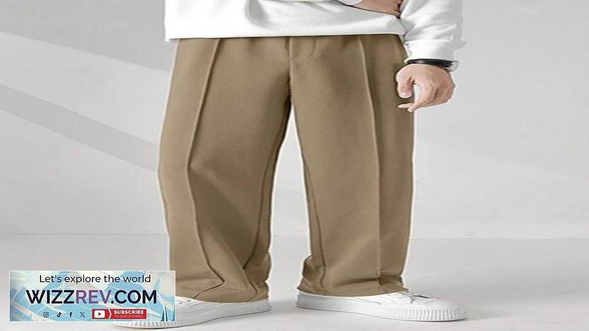 Mens Solid Pintuck Casual Straight Pants Coffee S Review