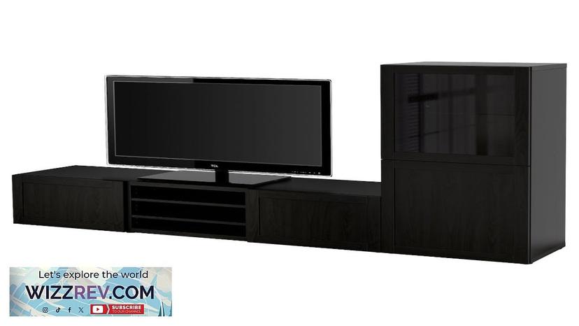 BESTÅ IKEA TV storage combination/glass doors black-brown/Hanviken black-brown clear glass Review