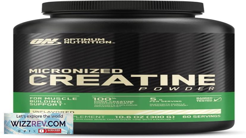 Optimum Nutrition Micronized Creatine Monohydrate Powder Unflavored Keto Friendly 60 Review