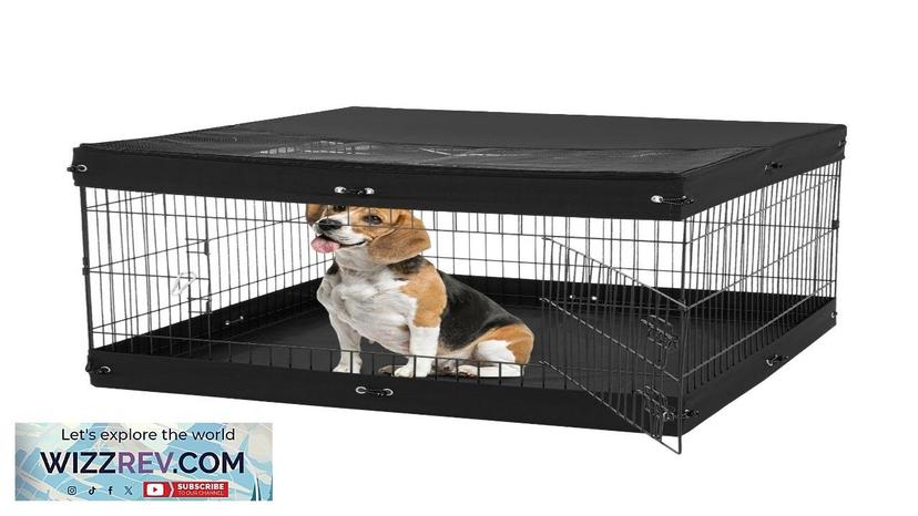 Dog Playpen 4 Panels Foldable Metal Dog Exercise Pen with Bottom Pad Review