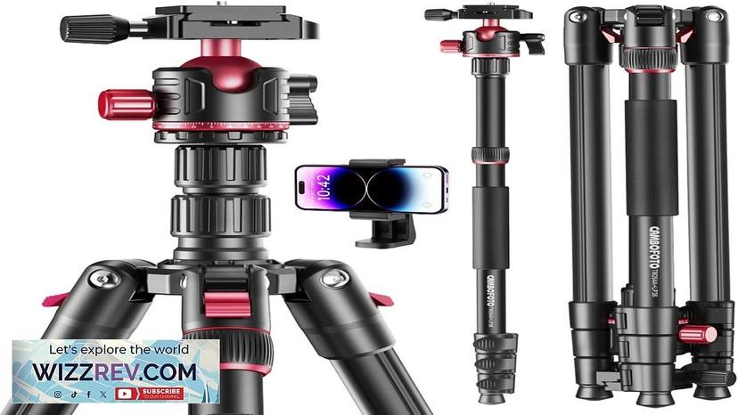 74-inch-Professional-Camera-Photography-Tripod Ball Head Aluminum DSLR/SLR Tripod & Monopod Review