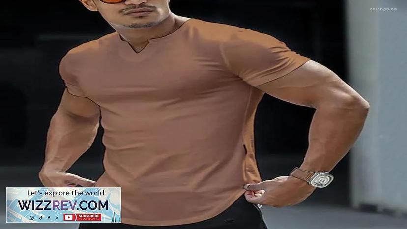 Men's T Shirts Casual Slim Fit Sports Shirt Mens Summer Short Sleeve Review