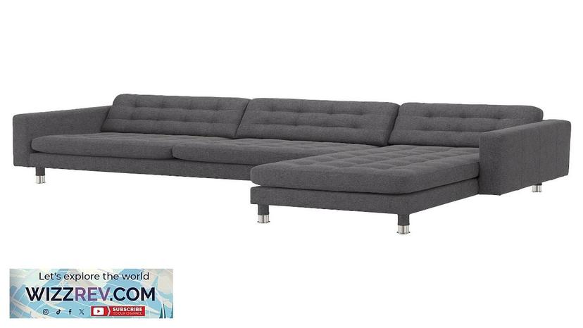 MORABO IKEA Sectional 4-seat with chaise/Gunnared dark gray/metal Review