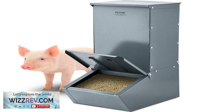 VEVOR Hog Feeder 2.2 Bushel Metal Double Door Pig Feeder Feeding Review