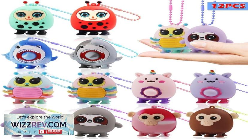 12 Pack Animals Pop Balls3D Pop Animals Fidget Suction Toys Birthday Party Review