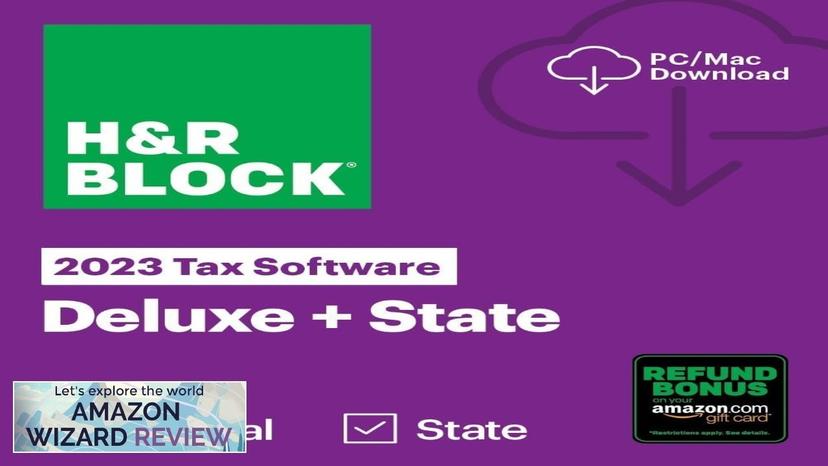 H&R Block Tax Software Deluxe + State 2023 with Refund Bonus Offer Review