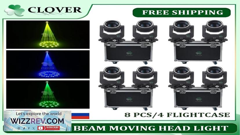 No Tax 8Pcs Lights 4Pcs Flight Case Led 200w Beam Moving Head Review