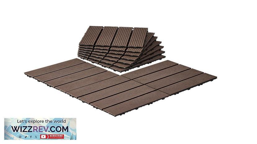 VEVOR Interlocking Deck Tiles Plastic Wood 10 Pack 12"x12" Waterproof for Porch Review