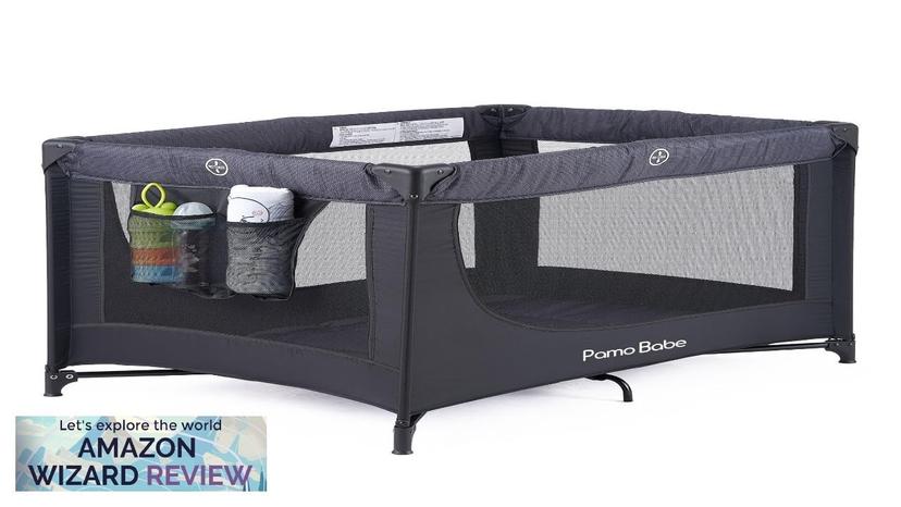 Pamo Babe Portable Crib Baby Playpen with Mattress and Carry Bag (Black) Review