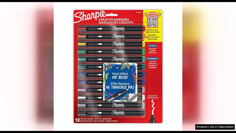 SHARPIE Creative Markers, Water-Based Acrylic Markers, Bullet Tip, Assorted Colors Review