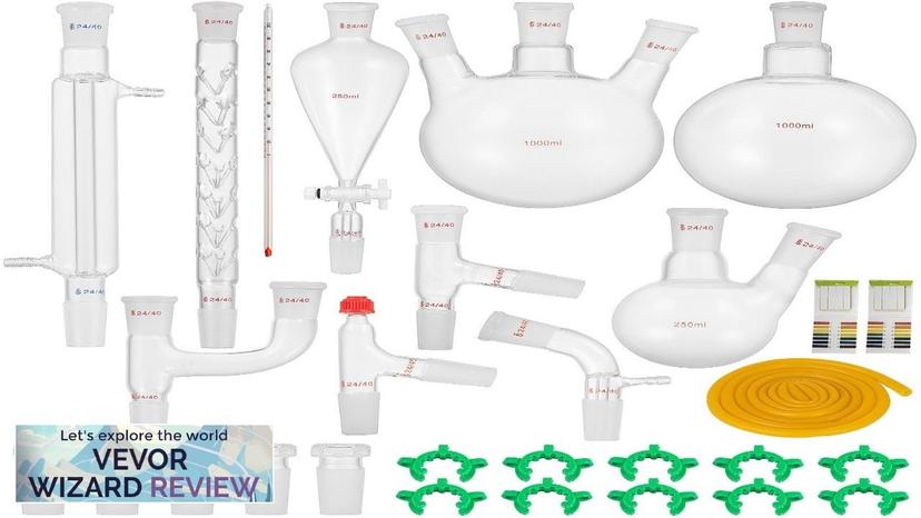 VEVOR New Laboratory Glassware 24/40 Chemistry Glassware 29PCS Chemistry Lab Glassware Kit Review