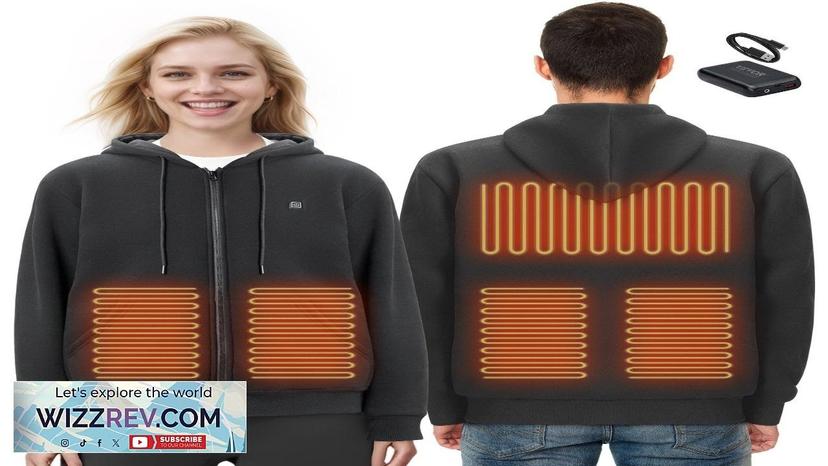 VEVOR Heated Hoodie Sweatshirt Zip Up Unisex with Battery for Men&Women XL Review