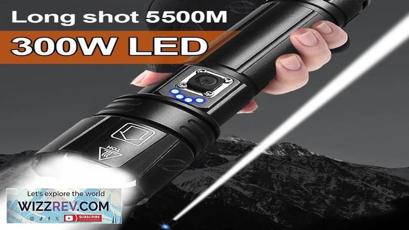 Most Powerful LED Flashlight USB Rechargeable Torch Light High Power Flashlight Tactical Review