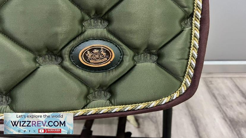 ROYAL EQUESTRIAN JUMP SADDLE PAD OLIVE GOLD FULL Review