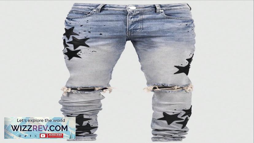 ROMWE Street Life Men's Star Printed Distressed Denim Jeans SHEIN USA Review