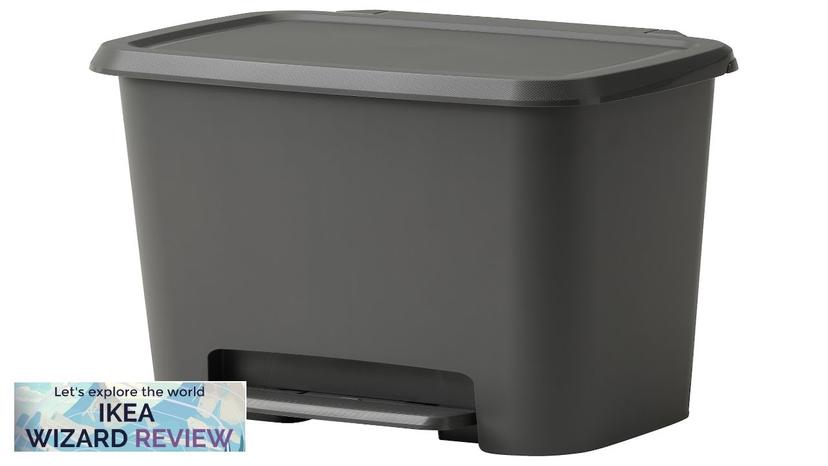 KNÖCKLA IKEA Step trash can dark gray Review