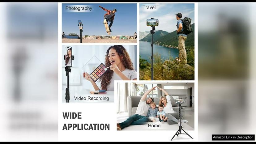 64” Tripod for Cell Phone & Camera, Phone Tripod with Remote Review