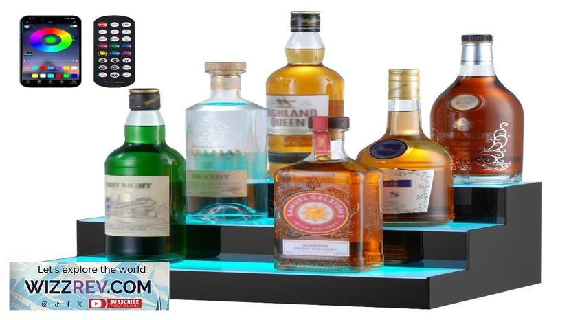 VEVOR LED Lighted Liquor Bottle Display Bar Shelf RF & App Control Review