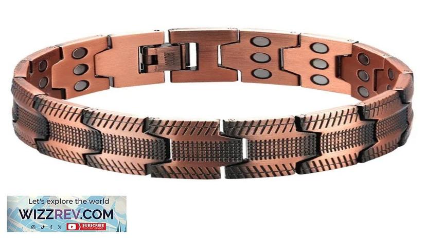 3X Magnetic 99.9% Pure Copper Bracelet for Men Therapy Bracelets with Ultra Review