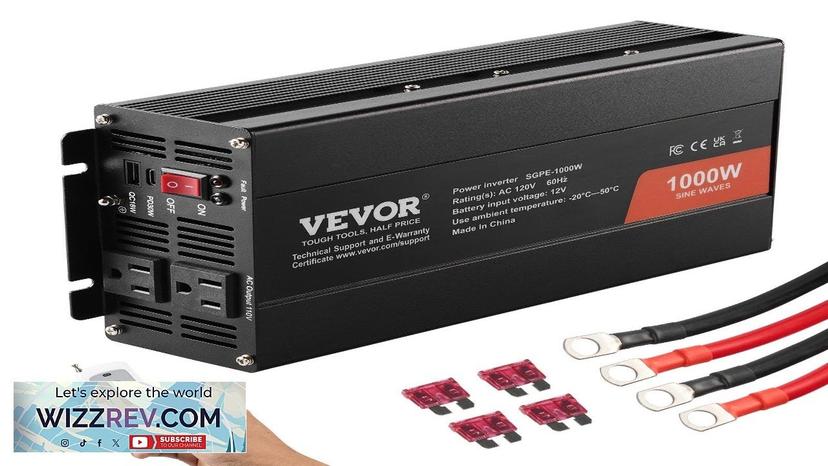 VEVOR Pure Sine Wave Inverter 1000 Watt DC 12V to AC 120V Review