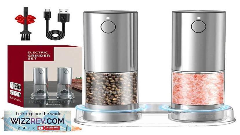 Electric Pepper Grinder Stainless Steel Salt And Pepper Grinder USB Rechargeable Adjustable Review