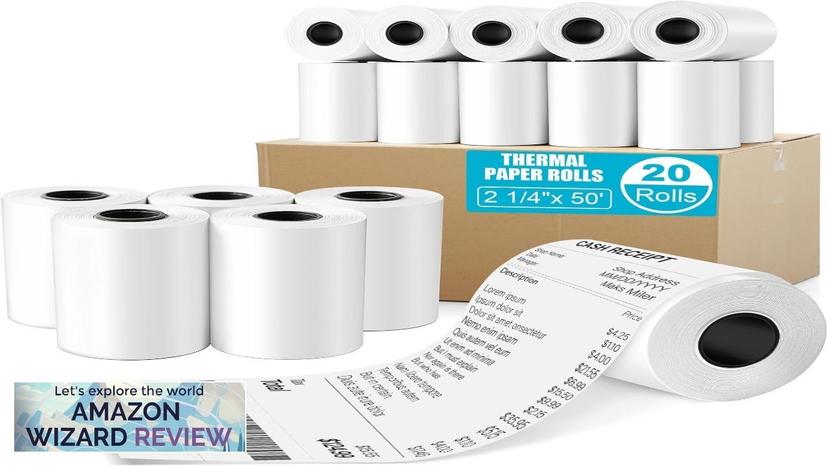 2 1/4" x 50' Thermal Paper BPA Free Thermal Receipt Paper Rolls Review